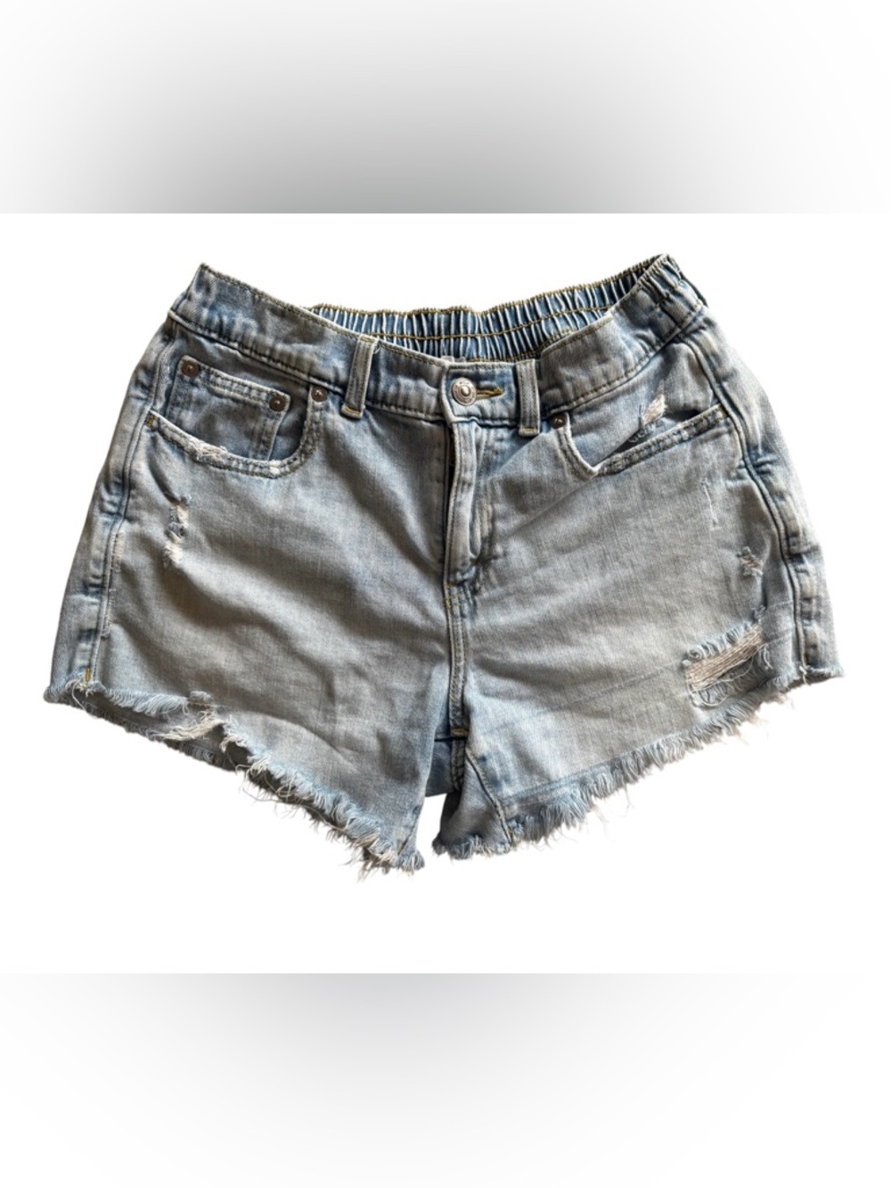 Aerie Daydream Denim Shorts Small Light Blue - Picture 2 of 8
